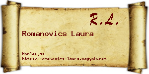 Romanovics Laura névjegykártya