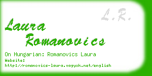 laura romanovics business card